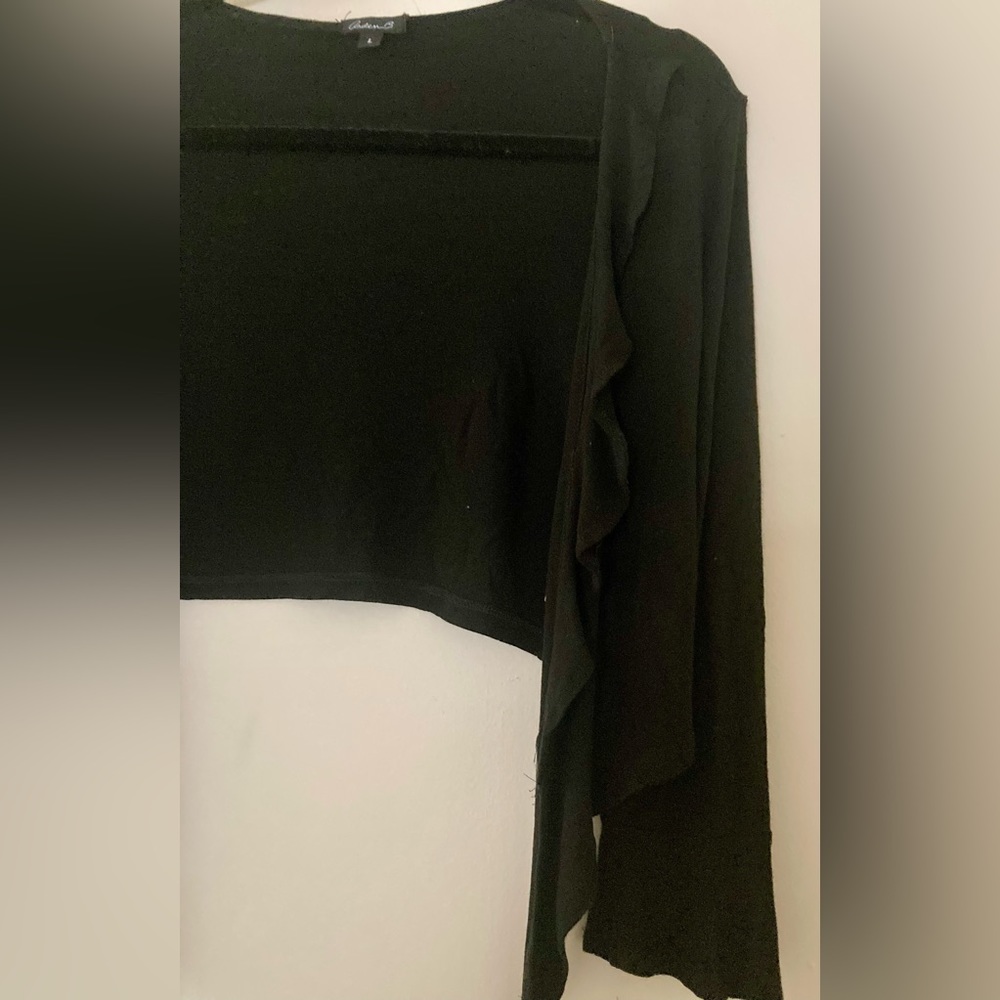 Arden B SOLD Black Shrug ruffle detail - Picture 4 of 12